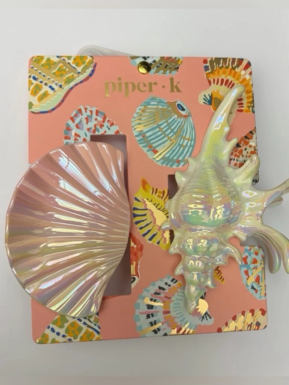 NWT ⚜️💖⚜️ Piper K Gorgeous Pearlescent SeaShells Hair Claw Clip Set of 2! - Picture 3 of 7